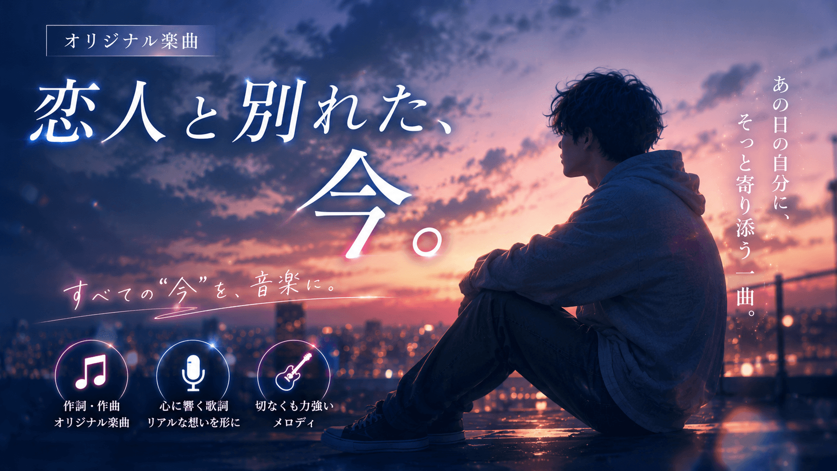 オリジナルバラード楽曲「恋人と別れた、今。」